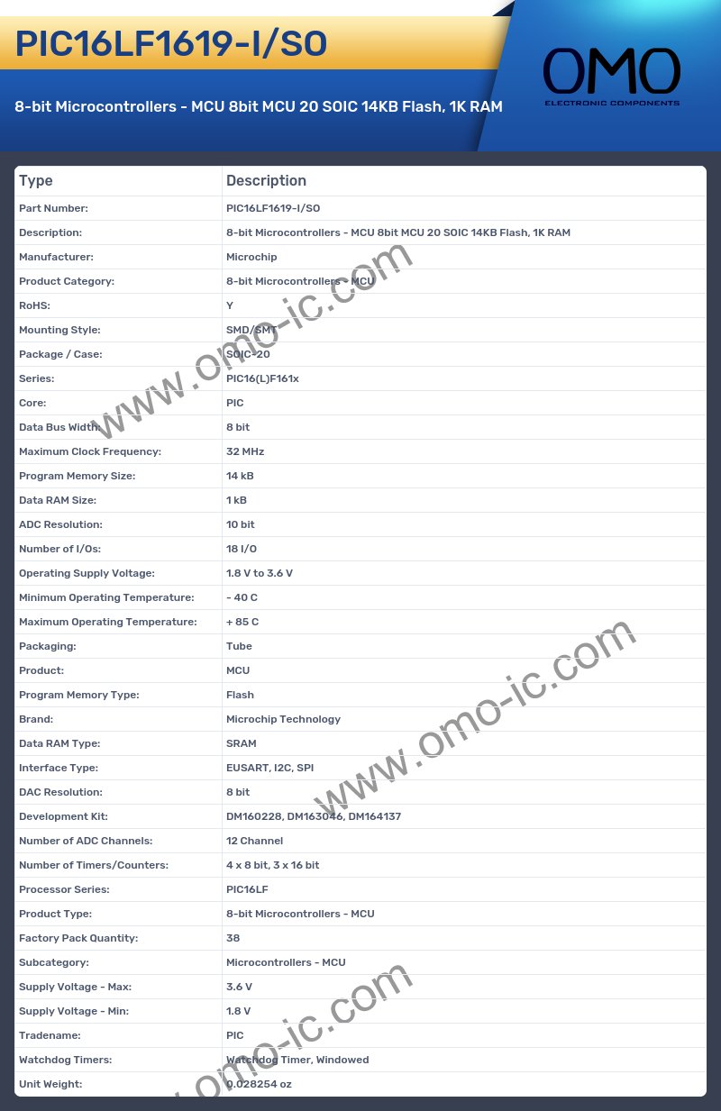 PIC16LF1619-I/SO