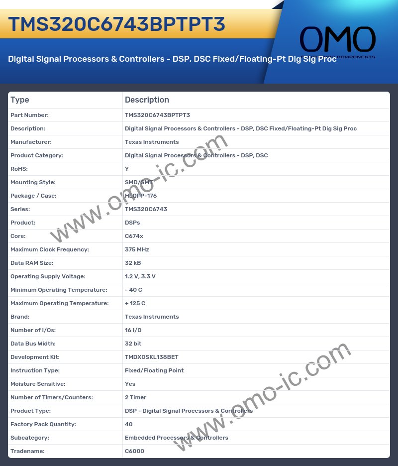 TMS320C6743BPTPT3