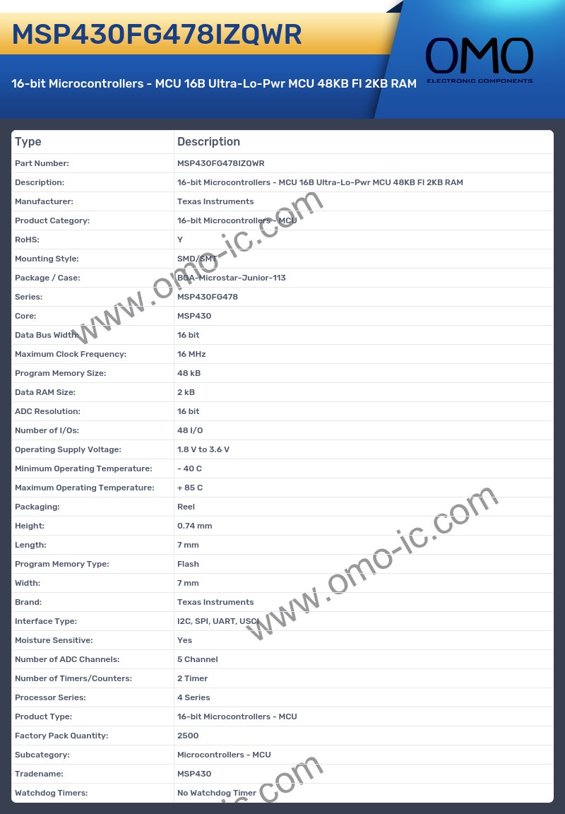 MSP430FG478IZQWR