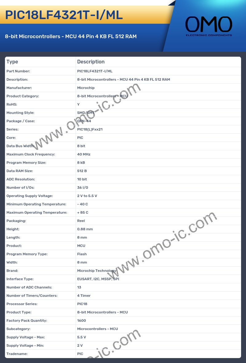 PIC18LF4321T-I/ML