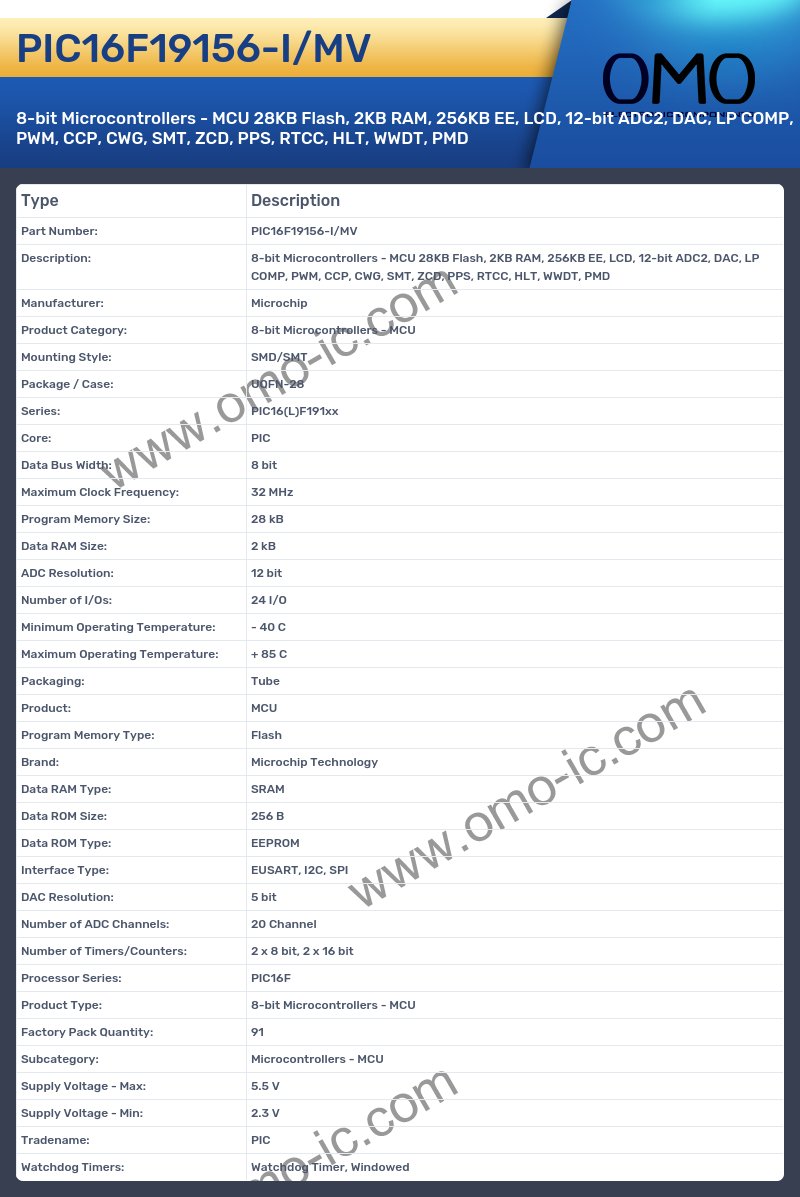 PIC16F19156-I/MV