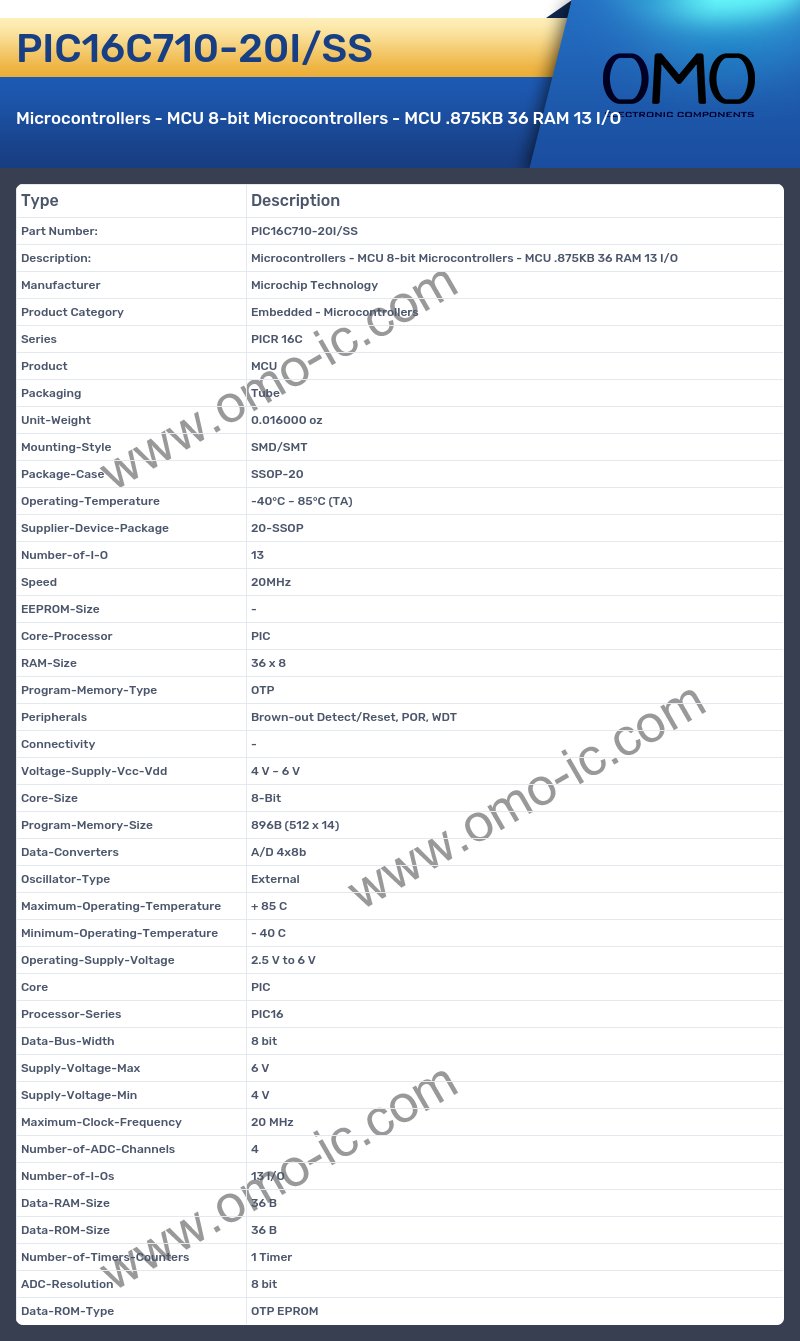 PIC16C710-20I/SS