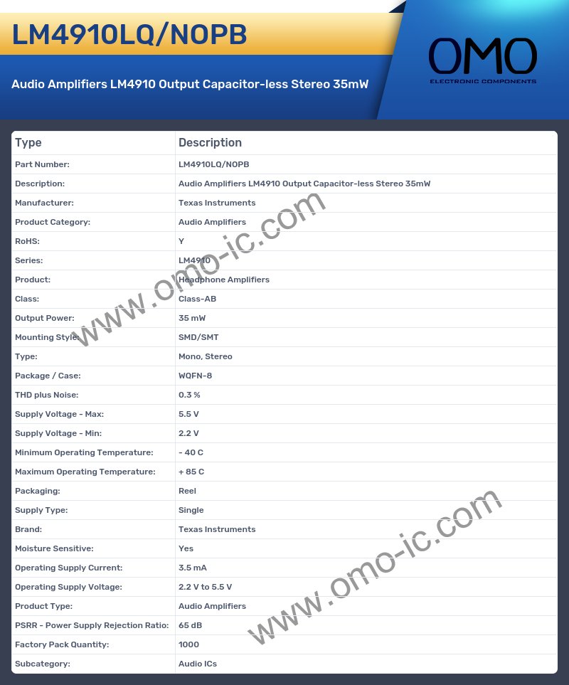 LM4910LQ/NOPB