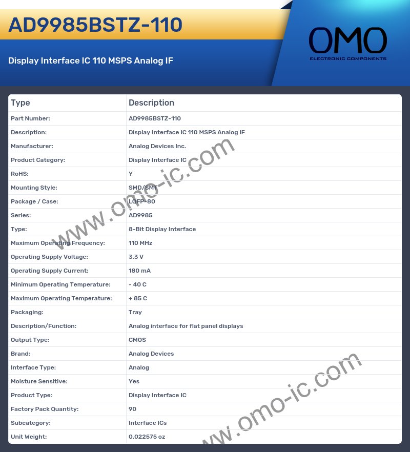 AD9985BSTZ-110
