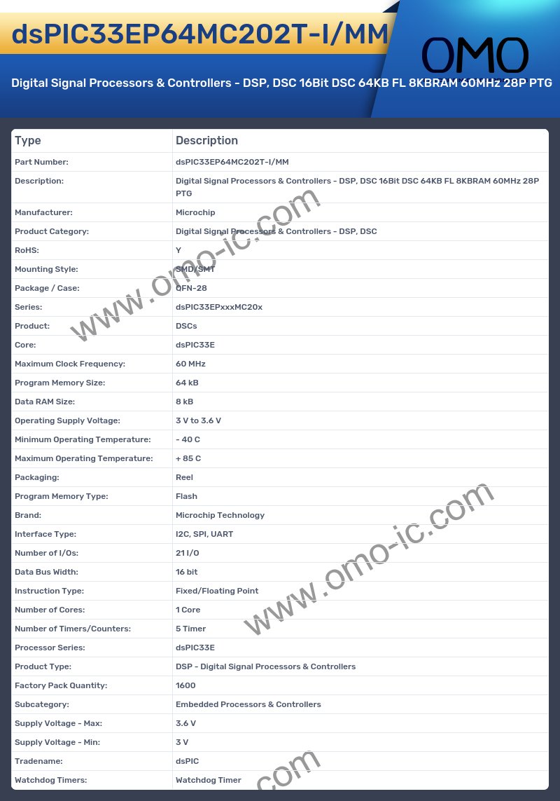 dsPIC33EP64MC202T-I/MM