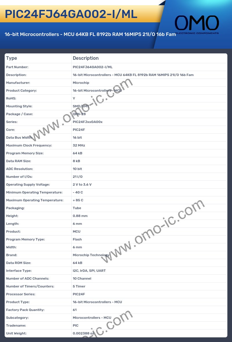 PIC24FJ64GA002-I/ML