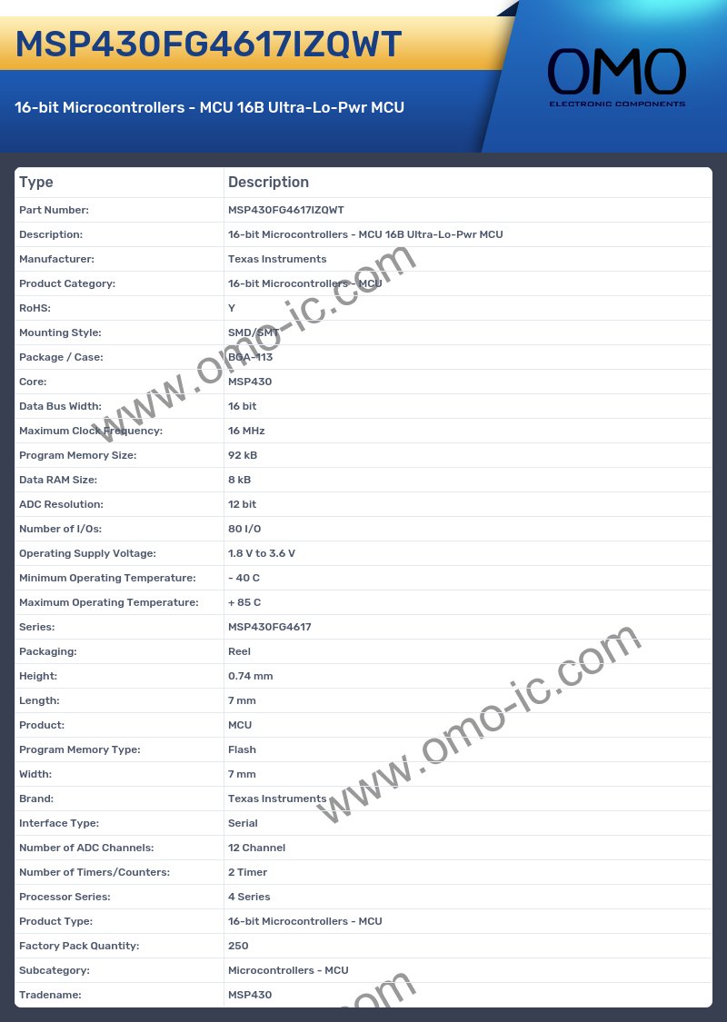 MSP430FG4617IZQWT