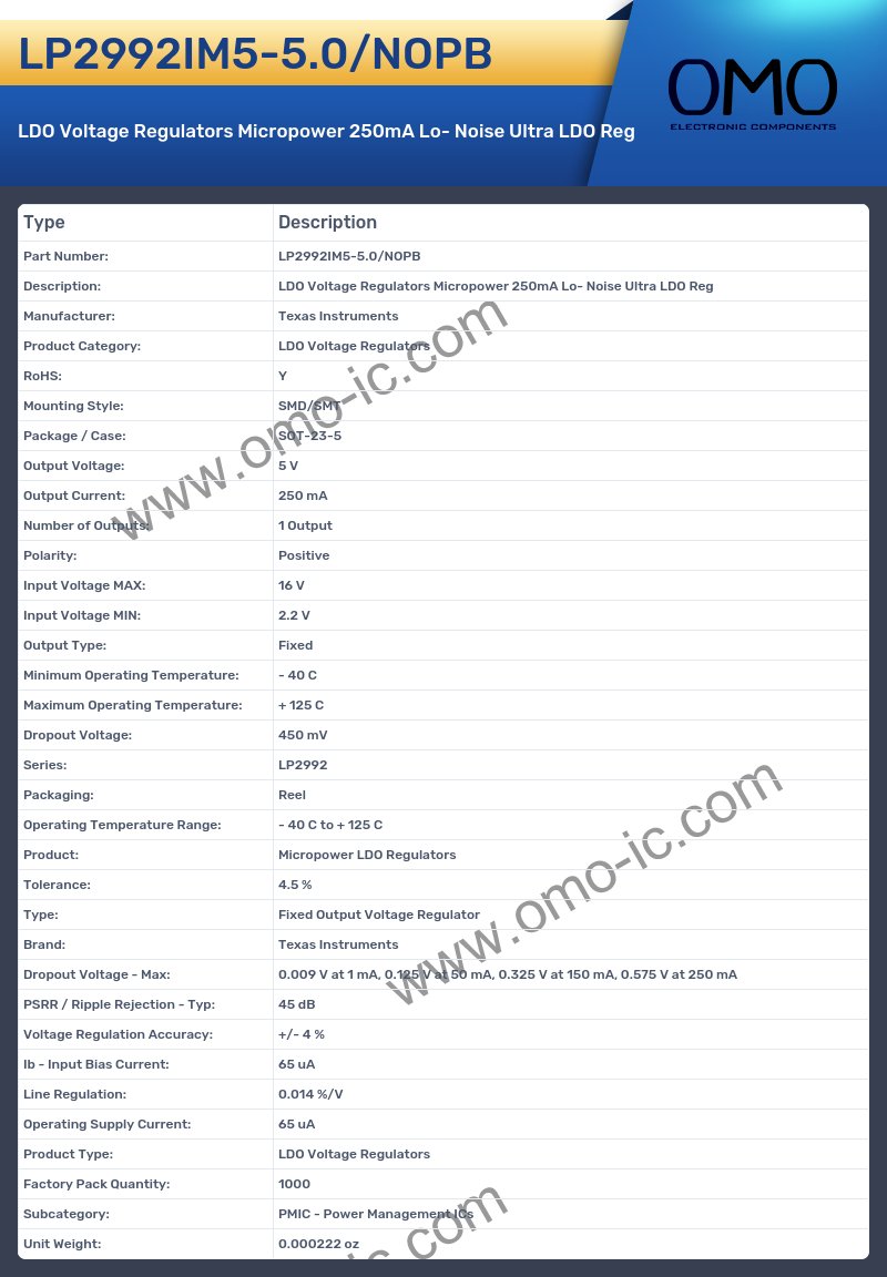 LP2992IM5-5.0/NOPB