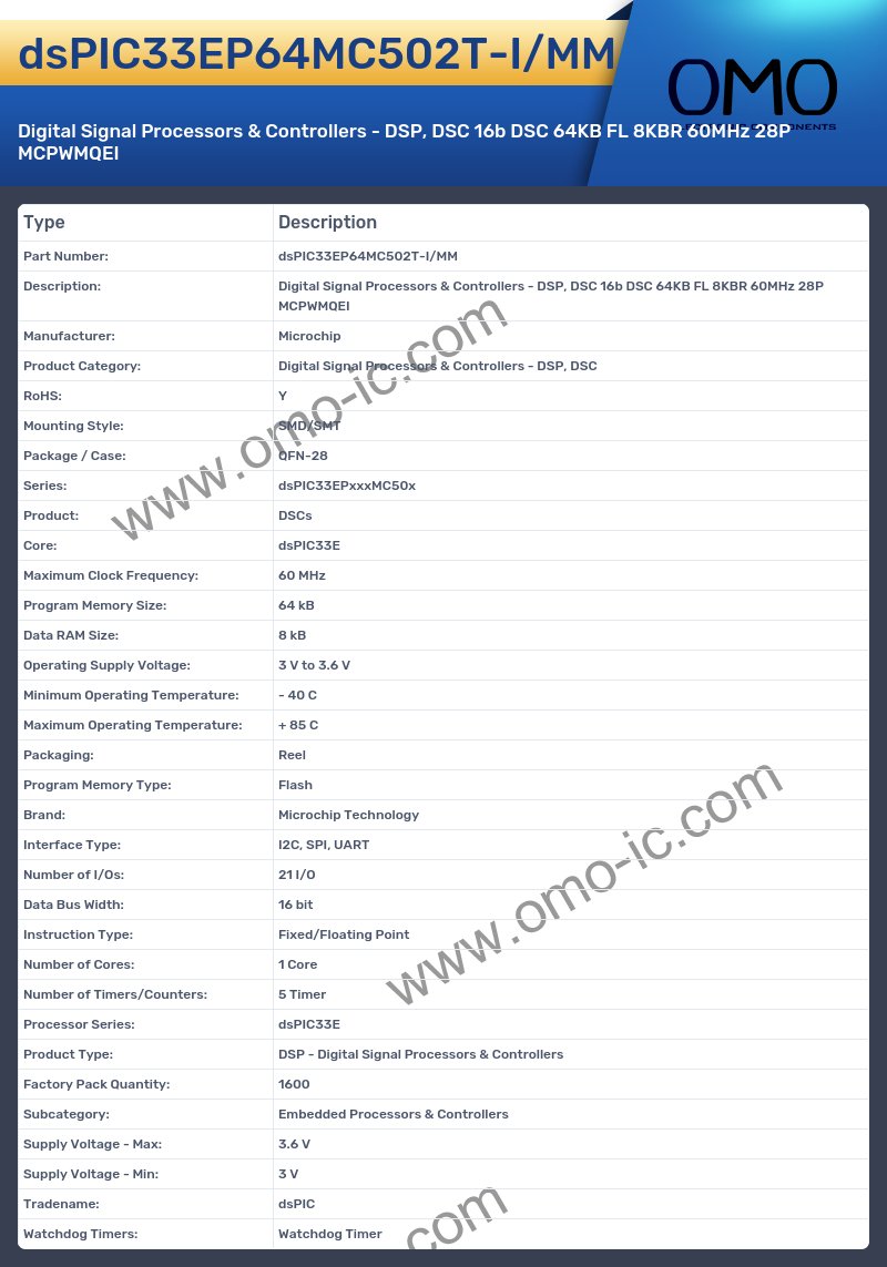 dsPIC33EP64MC502T-I/MM