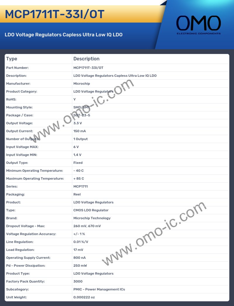 MCP1711T-33I/OT