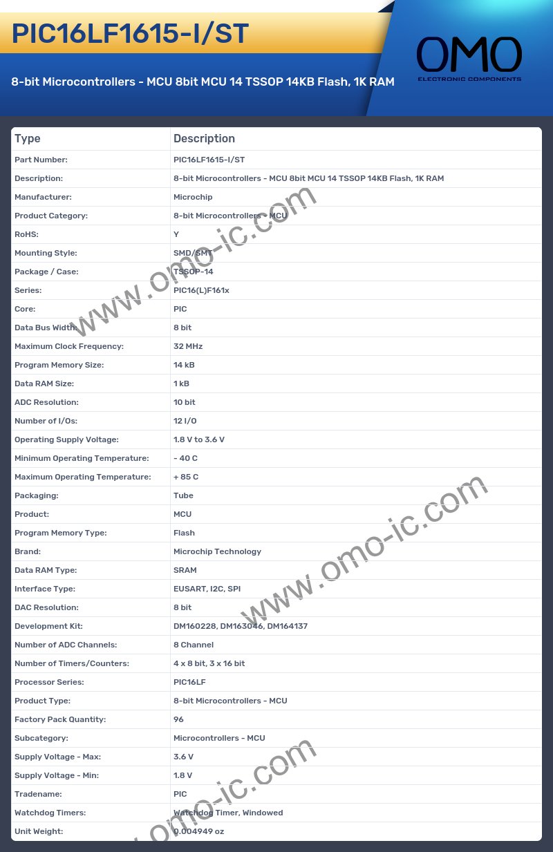 PIC16LF1615-I/ST