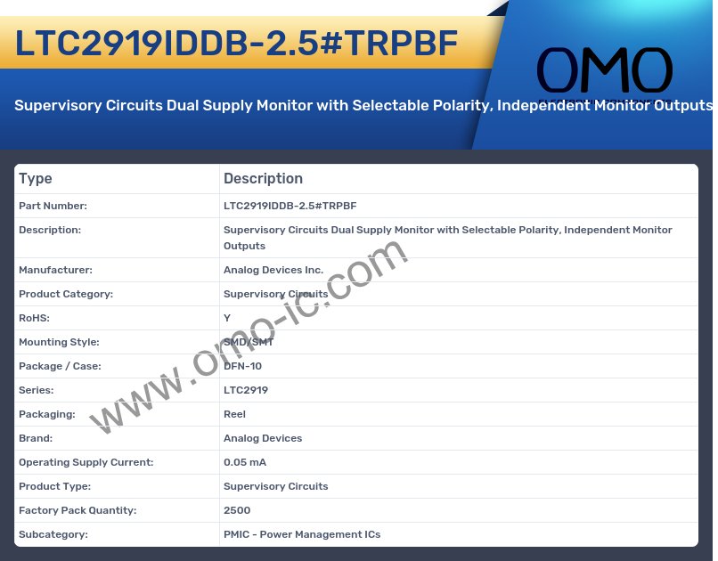 LTC2919IDDB-2.5#TRPBF
