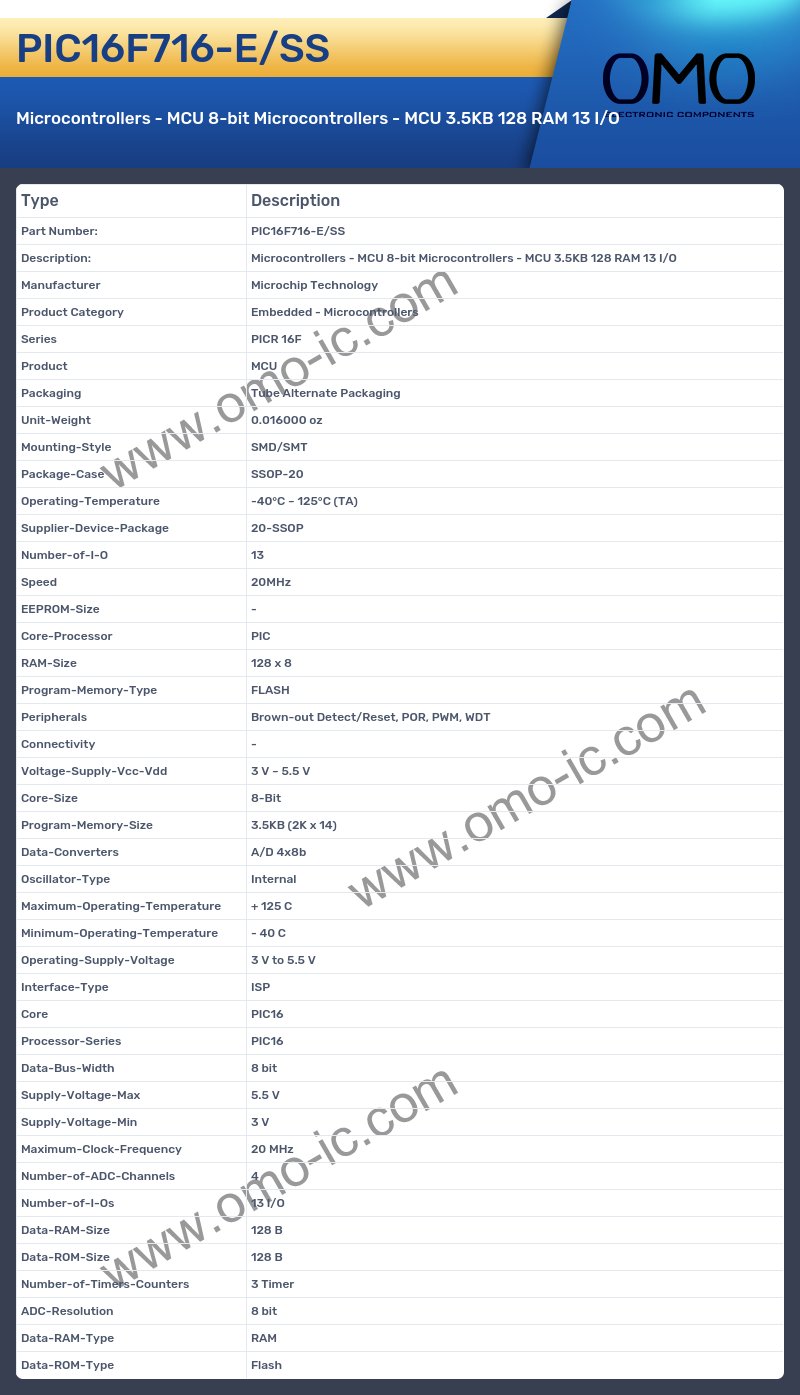 PIC16F716-E/SS