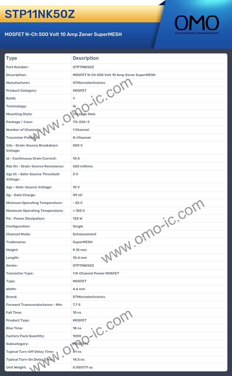 STP11NK50Z