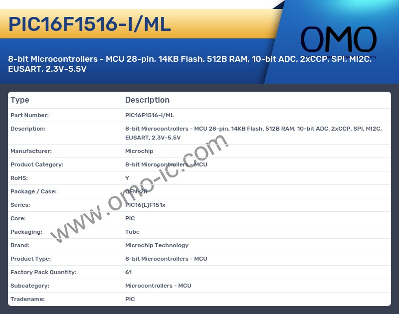 PIC16F1516-I/ML