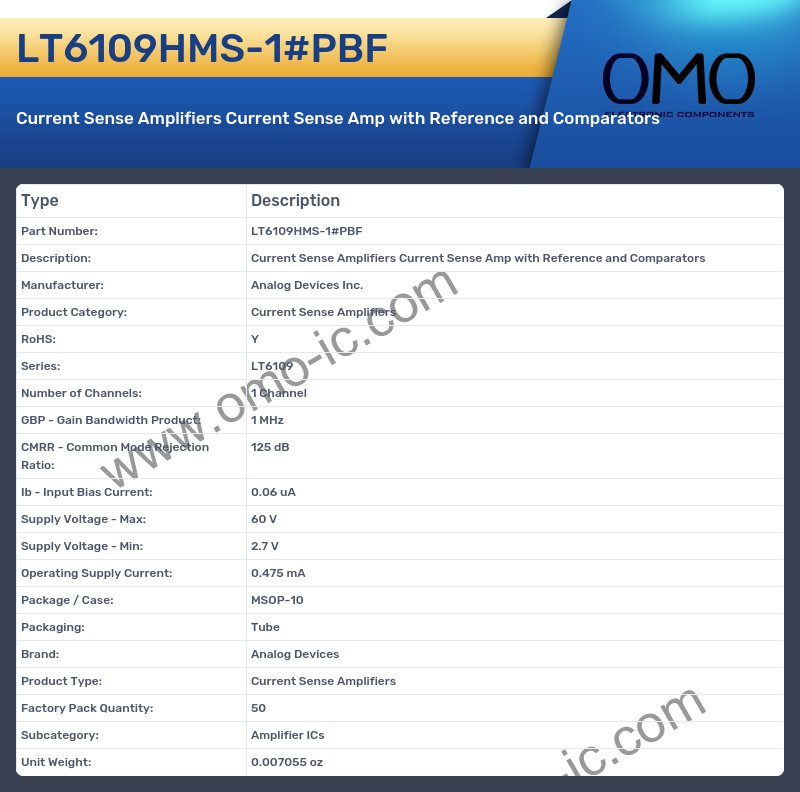LT6109HMS-1#PBF