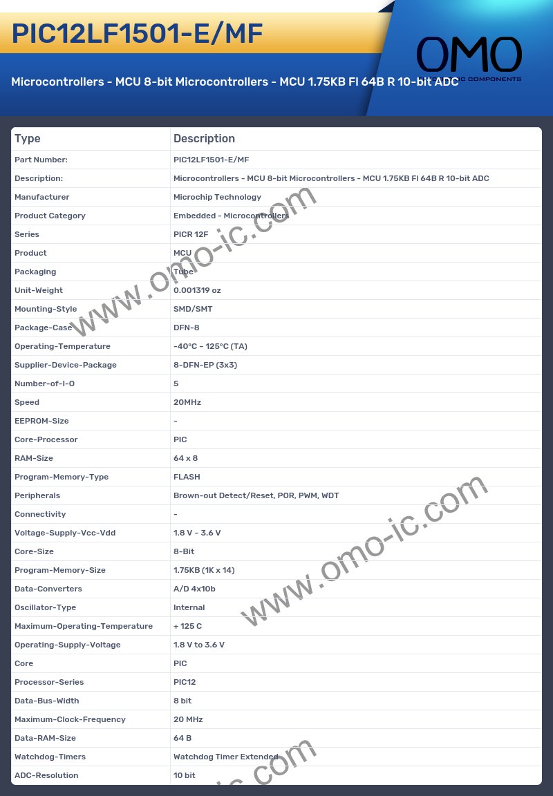 PIC12LF1501-E/MF