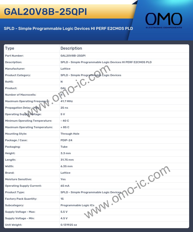 GAL20V8B-25QPI