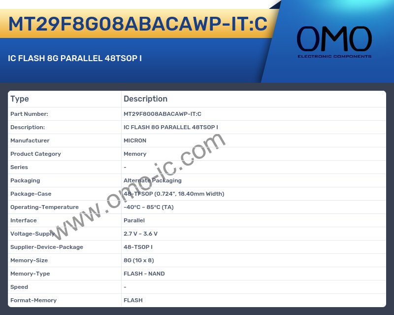 MT29F8G08ABACAWP-IT:C