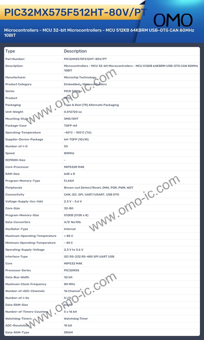 PIC32MX575F512HT-80V/PT