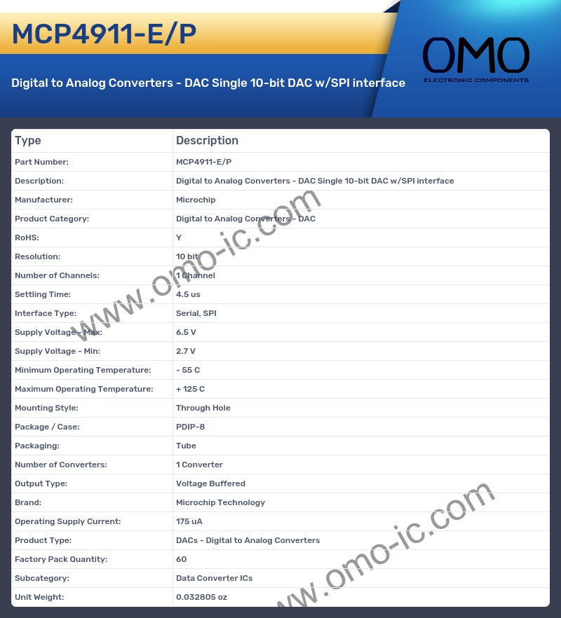 MCP4911-E/P