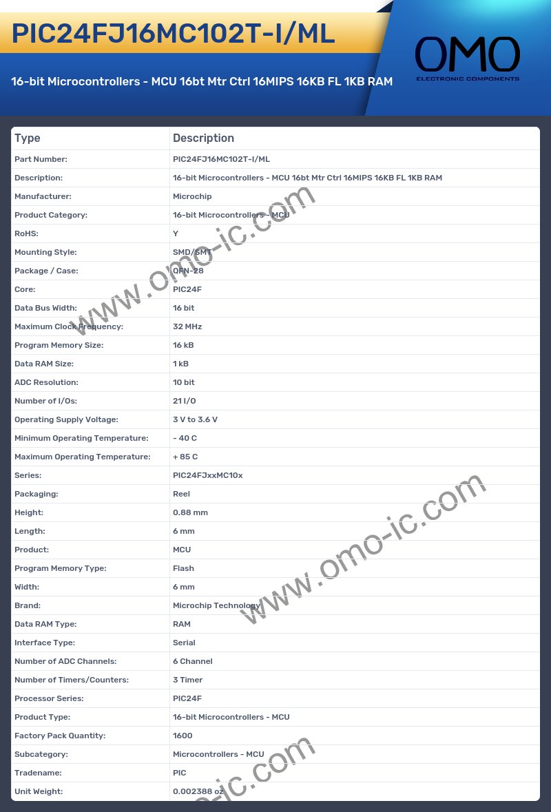 PIC24FJ16MC102T-I/ML