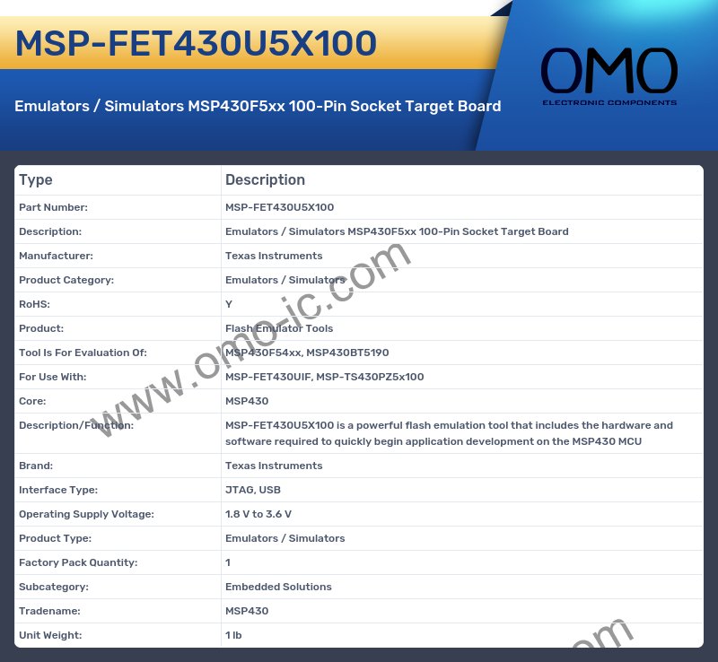 MSP-FET430U5X100