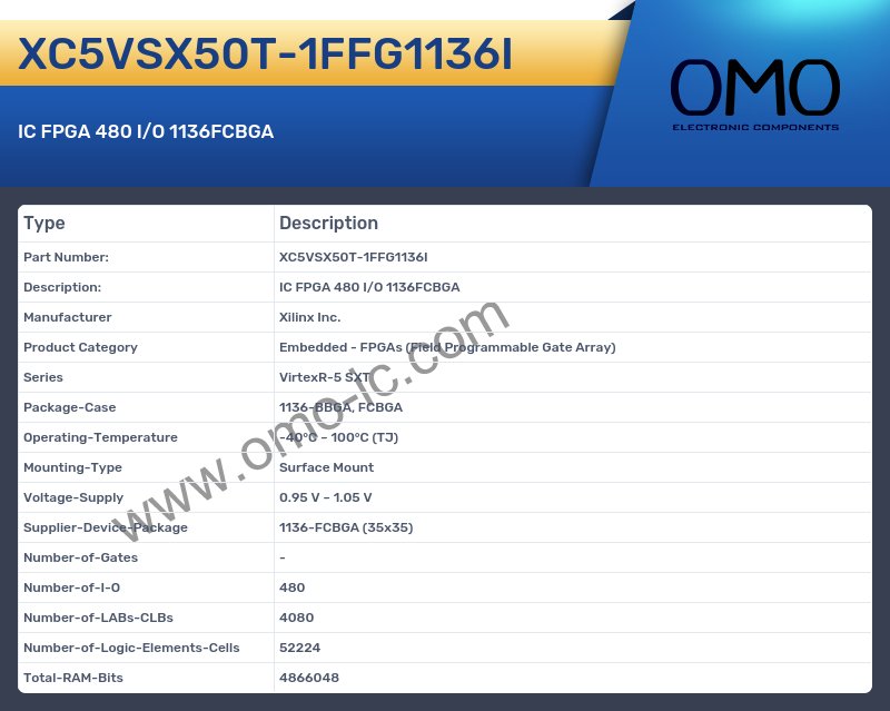 XC5VSX50T-1FFG1136I