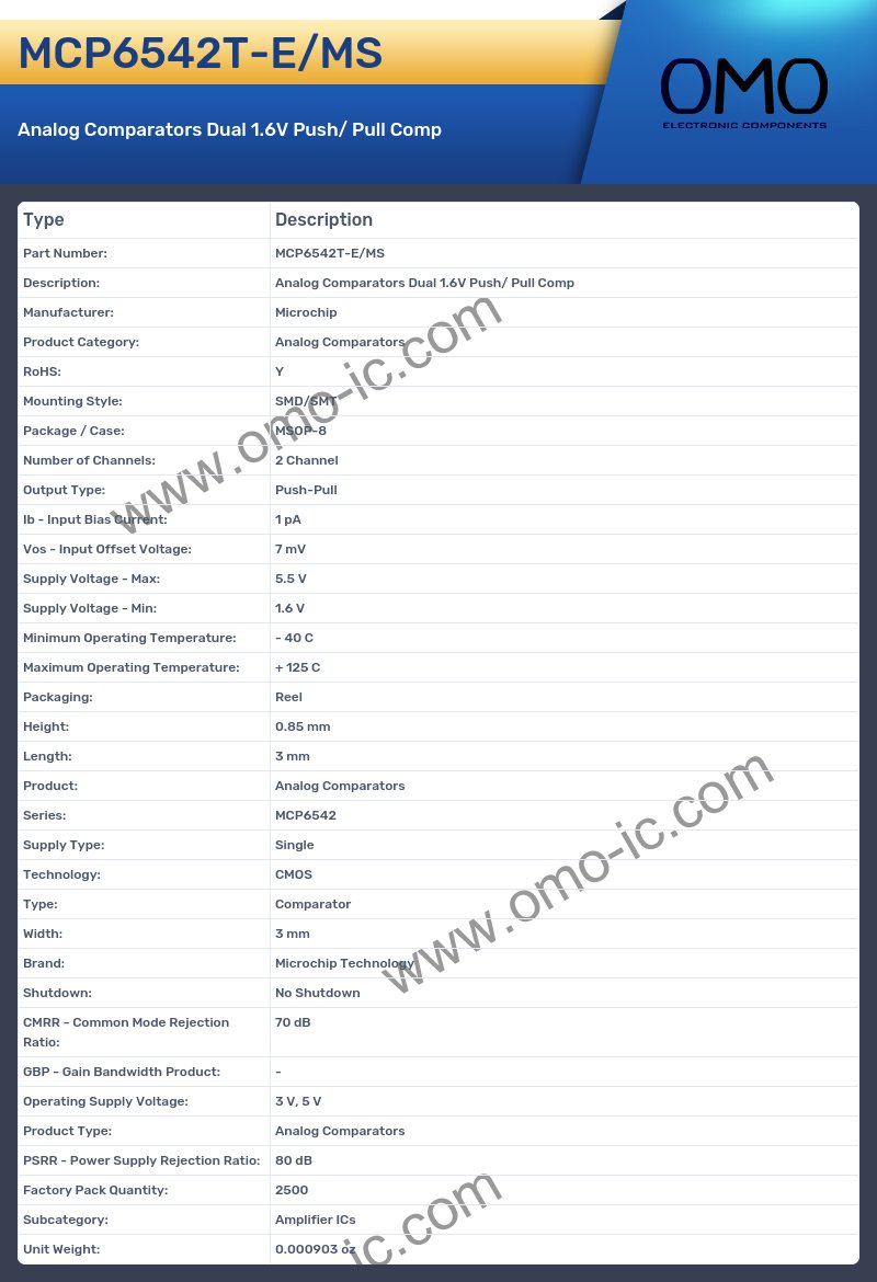 MCP6542T-E/MS