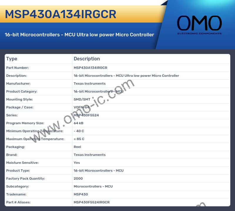 MSP430A134IRGCR