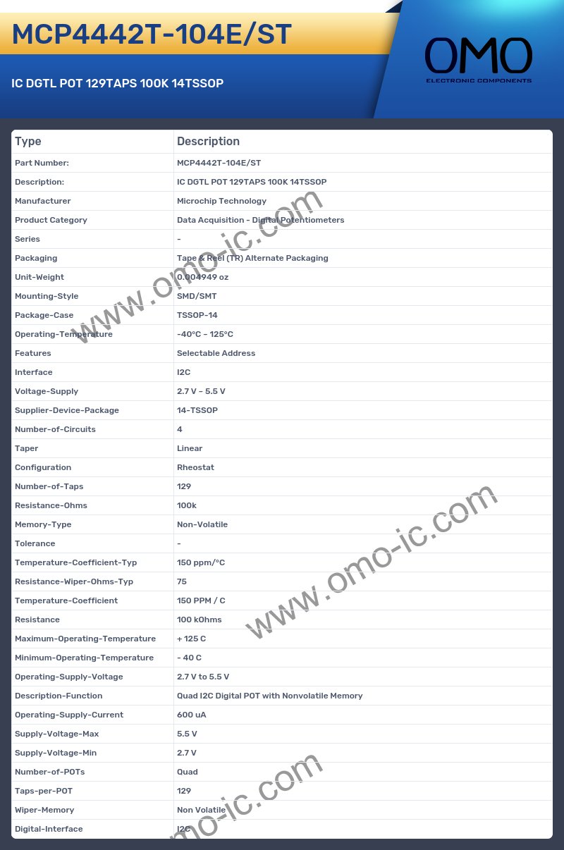 MCP4442T-104E/ST