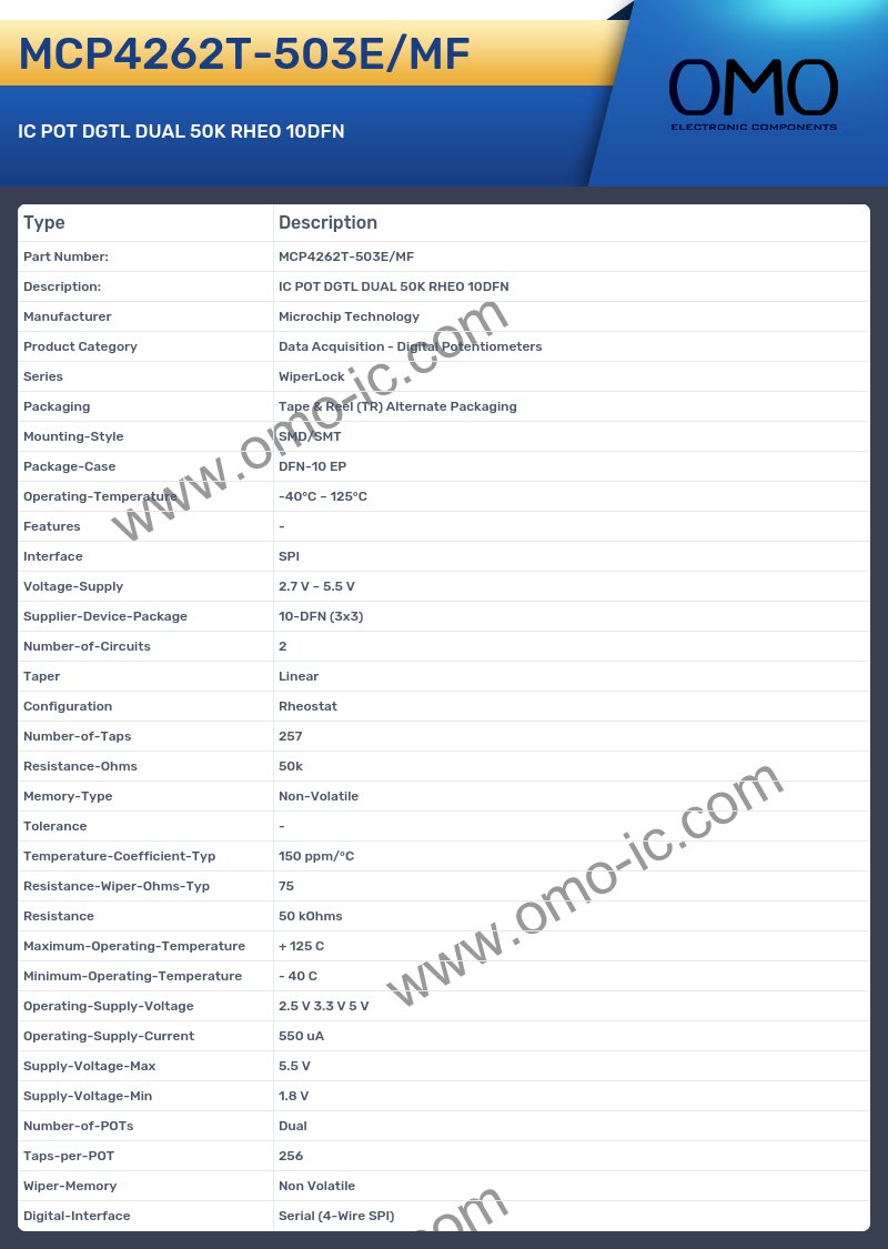 MCP4262T-503E/MF
