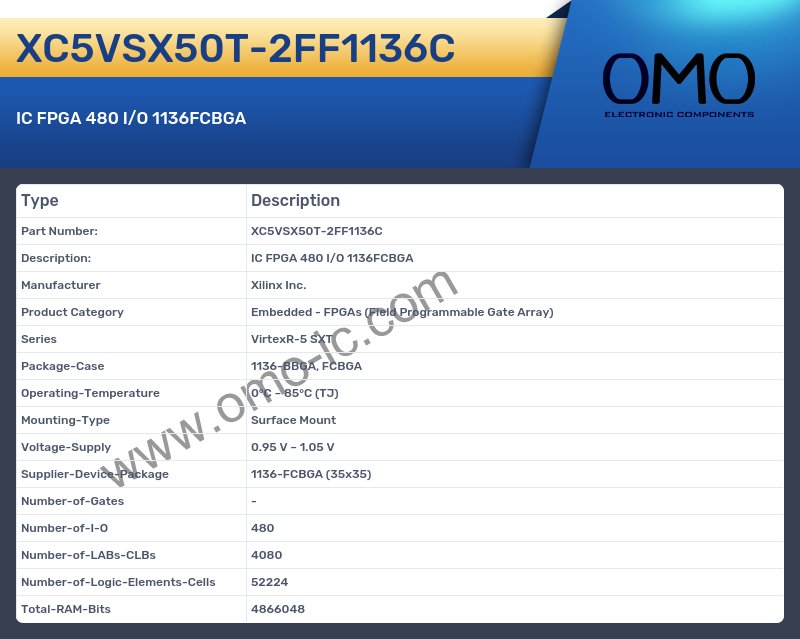 XC5VSX50T-2FF1136C