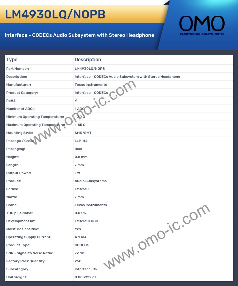 LM4930LQ/NOPB