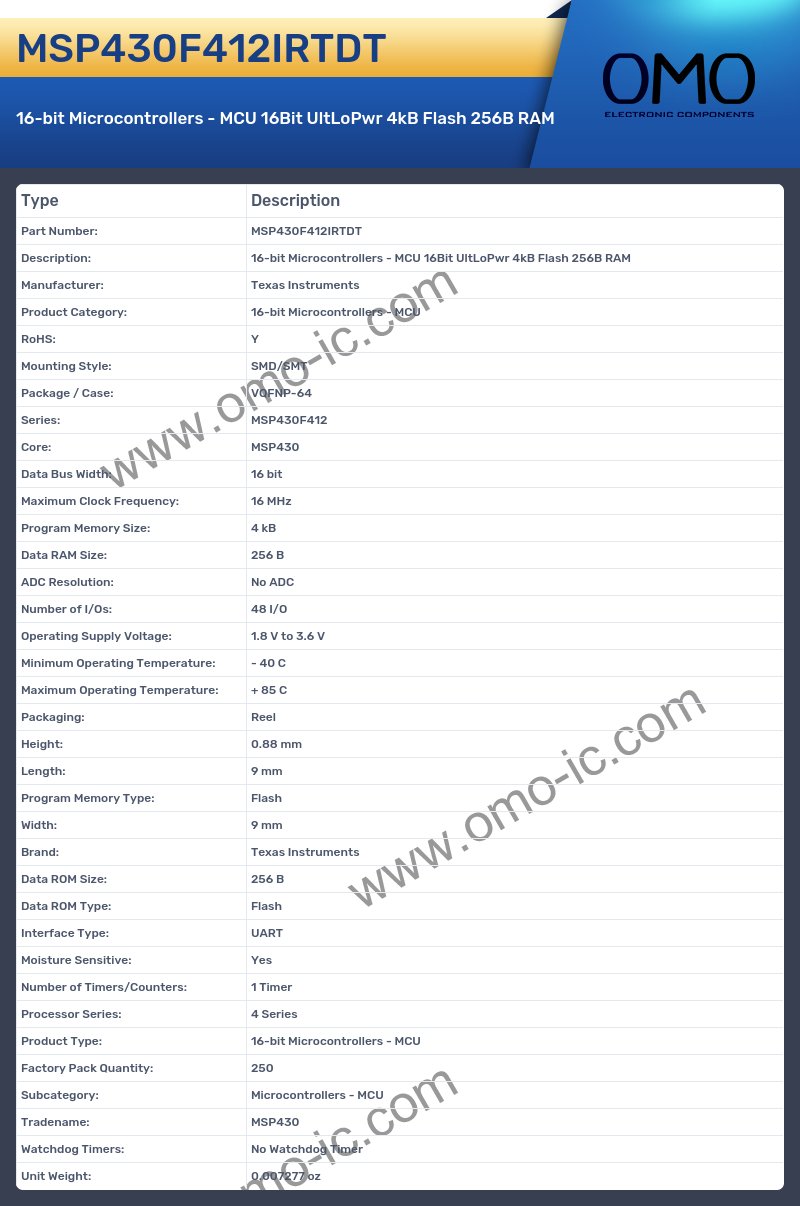 MSP430F412IRTDT