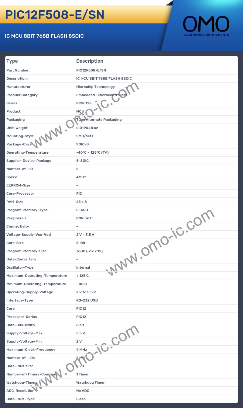 PIC12F508-E/SN