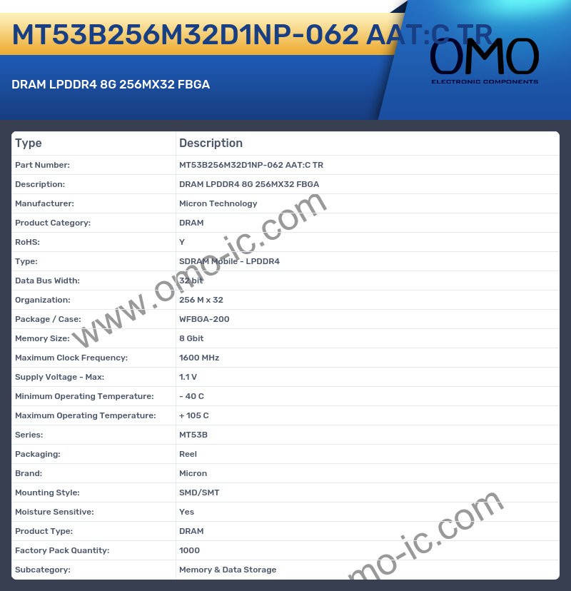 MT53B256M32D1NP-062 AAT:C TR