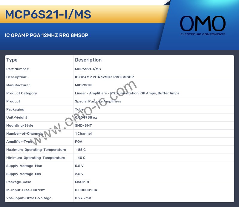 MCP6S21-I/MS