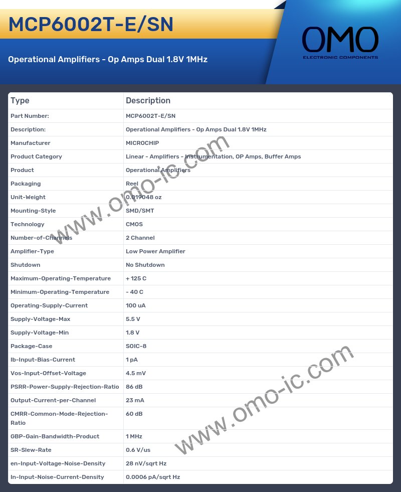 MCP6002T-E/SN