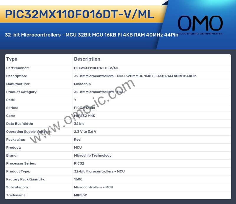 PIC32MX110F016DT-V/ML