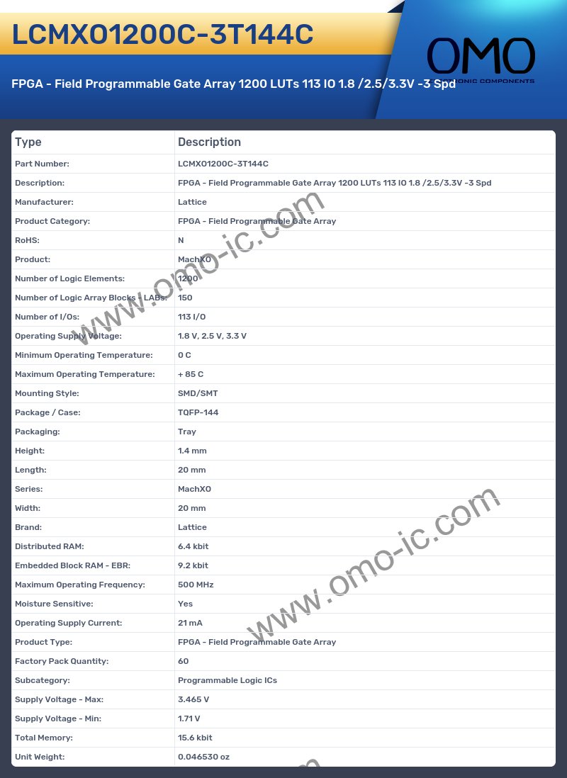 LCMXO1200C-3T144C