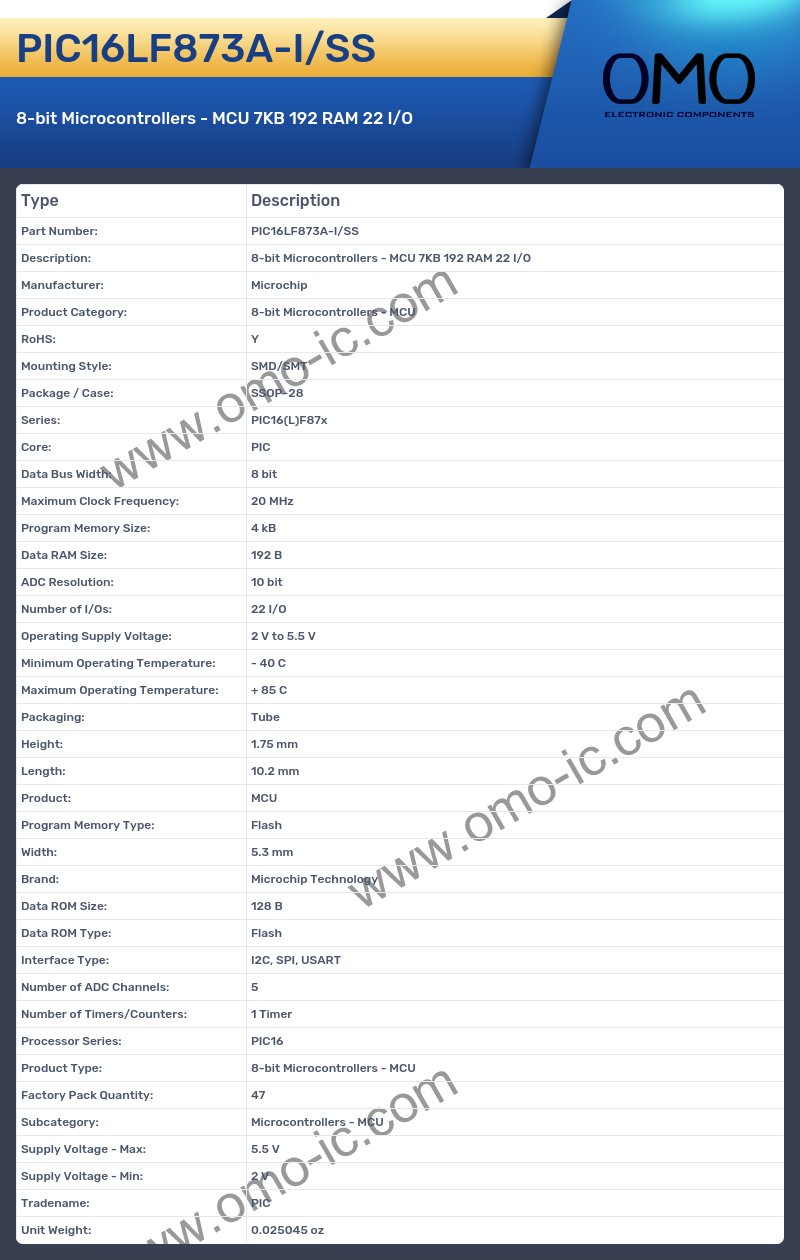 PIC16LF873A-I/SS
