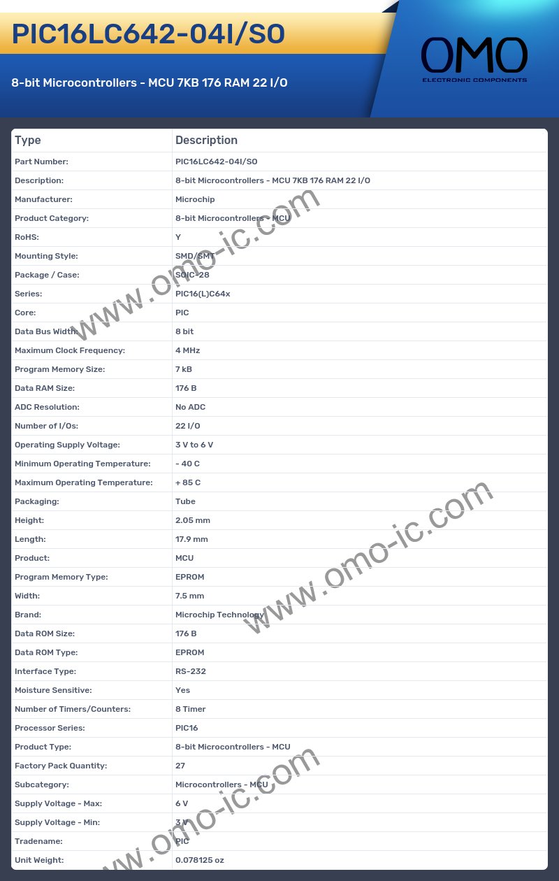 PIC16LC642-04I/SO