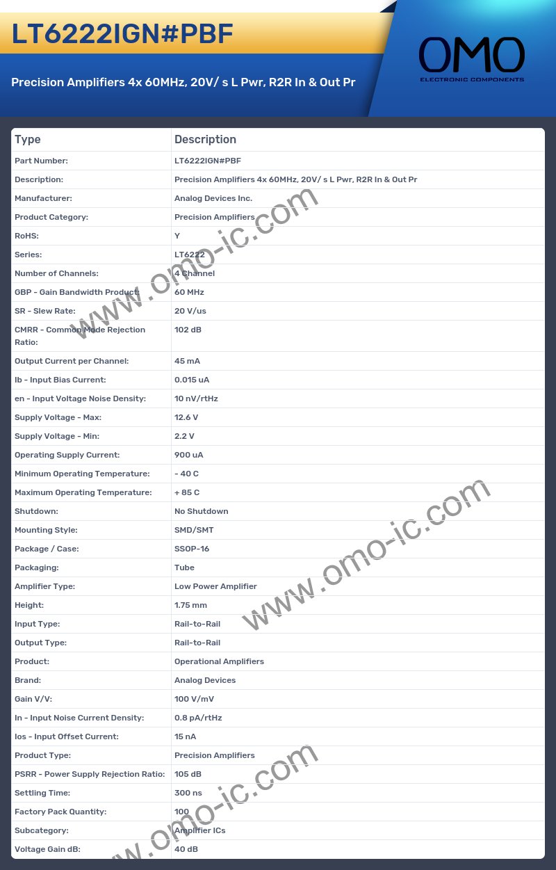 LT6222IGN#PBF