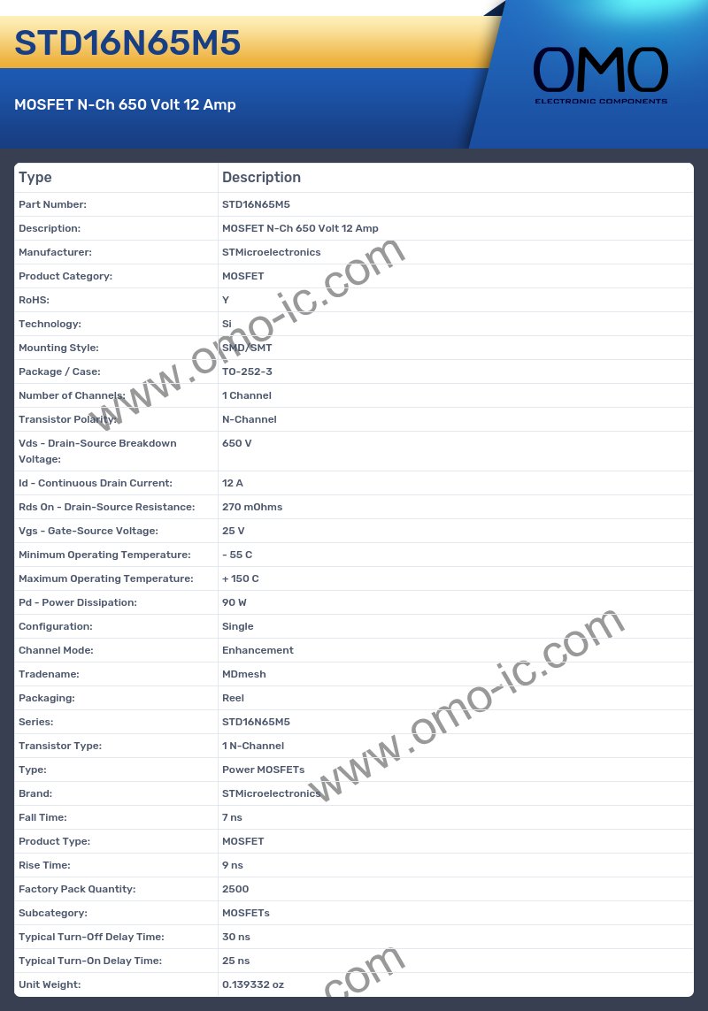 STD16N65M5