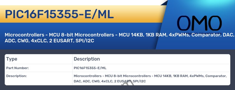 PIC16F15355-E/ML