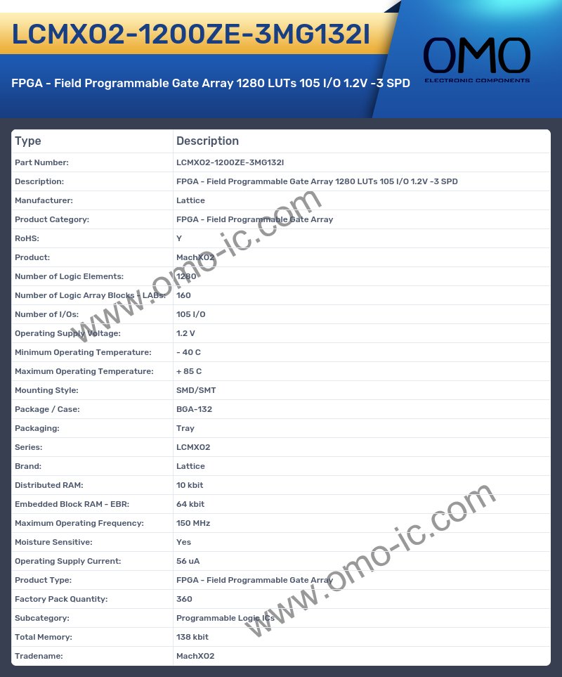 LCMXO2-1200ZE-3MG132I