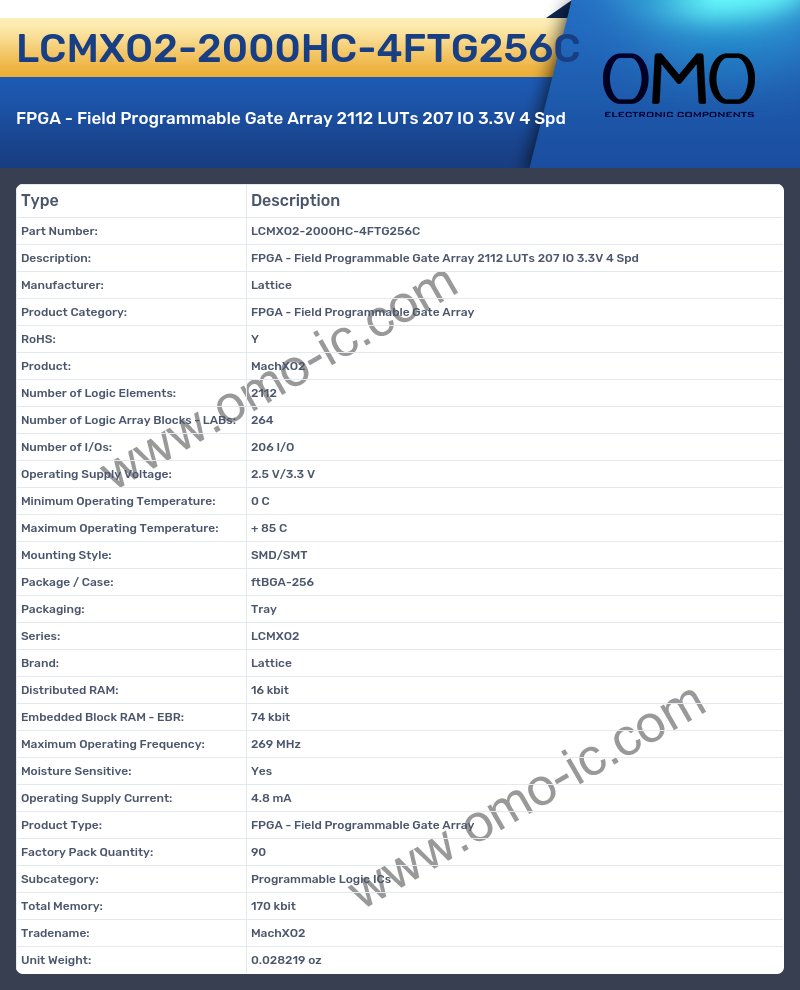 LCMXO2-2000HC-4FTG256C