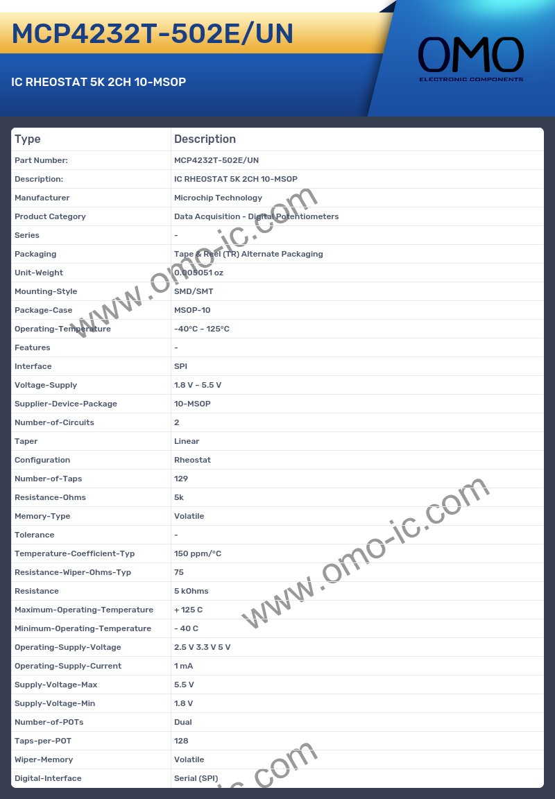 MCP4232T-502E/UN