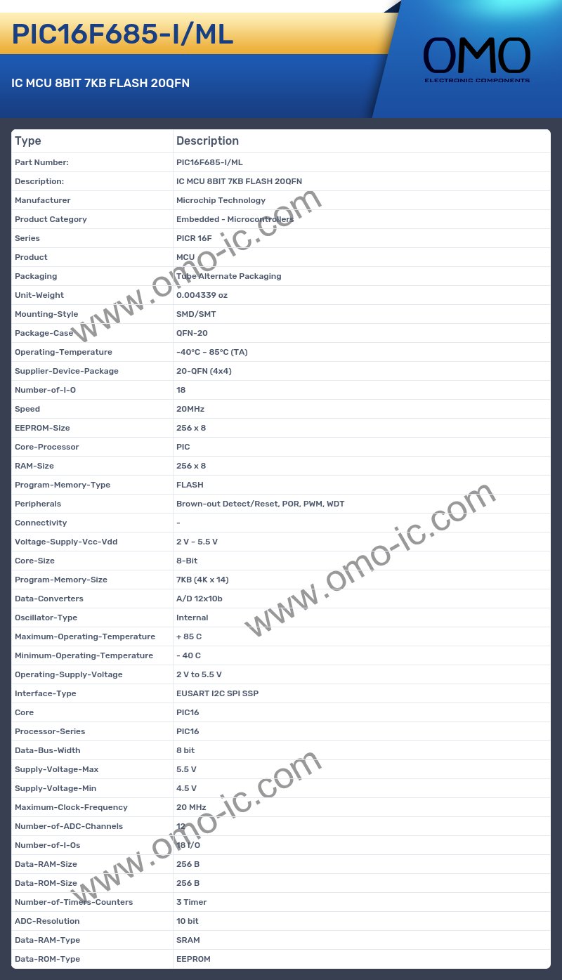 PIC16F685-I/ML